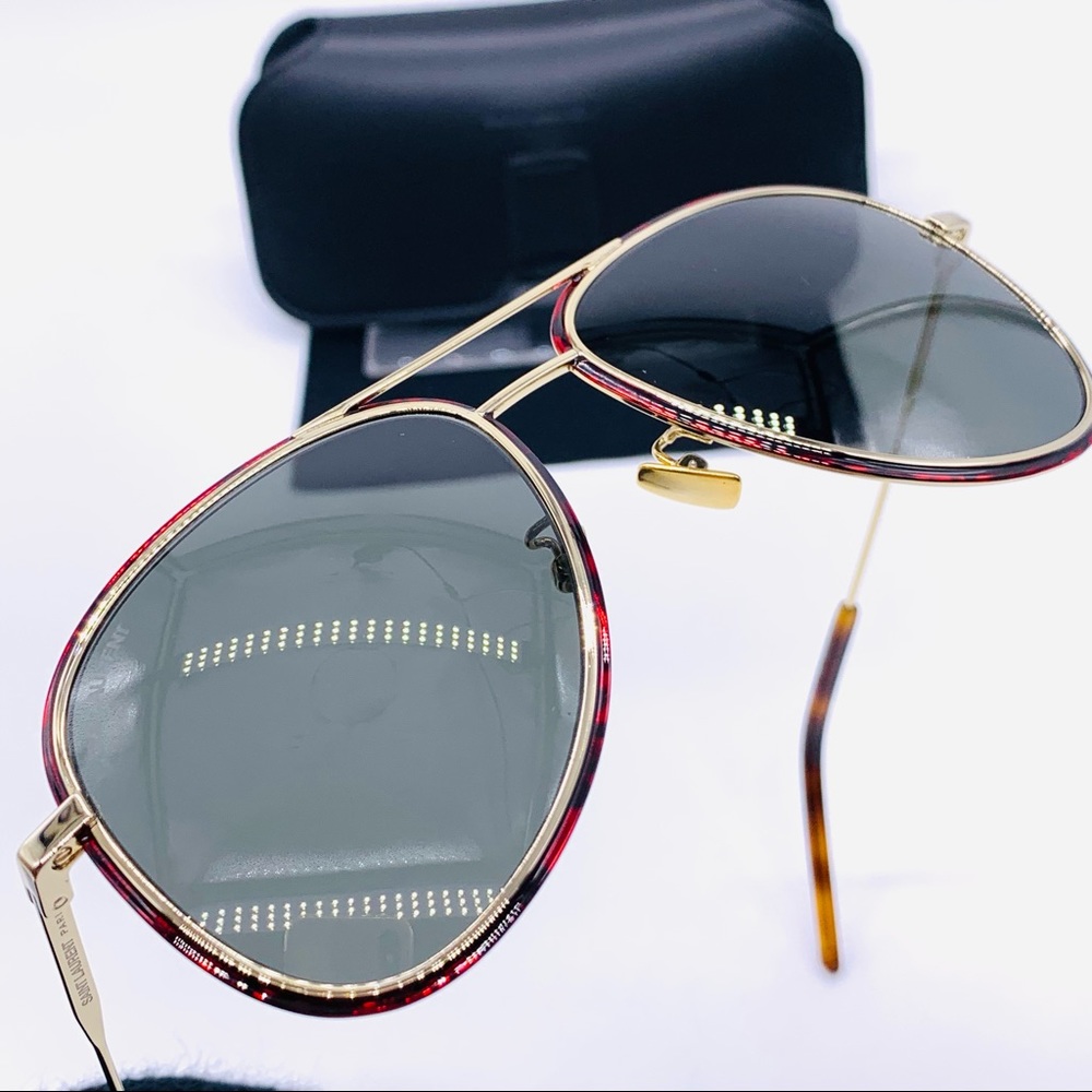 Saint Laurent SL294 Aviator Sunglasses Havana Gold - Picture 11 of 16